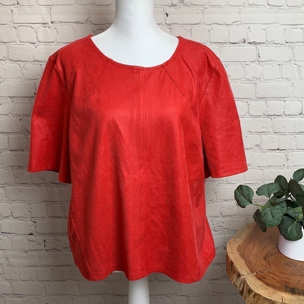 Robert Rodriguez Farrah Snake Skin Textured Blouse
